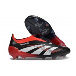 adidas Predator Elite Snörfria FG Svart Vit Röd 