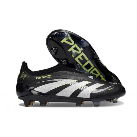 adidas Predator Elite Snörfria FG Svart Vit Gul