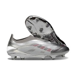 adidas Predator Elite Snörfria FG Silver Grå