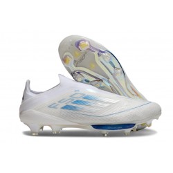 Fotbollsskor för Män adidas F50 + Snörlösa FG Vit Silver Rosa