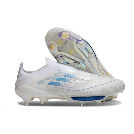 Fotbollsskor för Män adidas F50 + Snörlösa FG Vit Silver Rosa