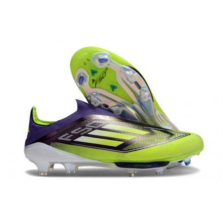 Fotbollsskor för Män adidas F50 + Snörlösa FG Lila Gul
