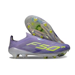 Fotbollsskor för Män adidas F50 + Snörlösa FG Lila Gul