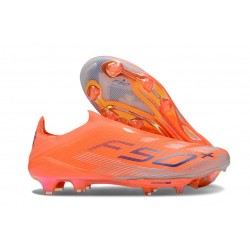 Fotbollsskor för Män adidas F50 + Snörlösa FG Orange Svart