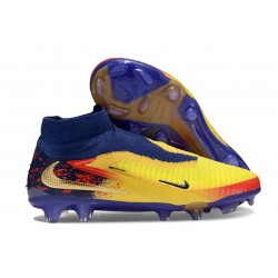 Fotbollsskor Nike Phantom 6 High Elite Fg Gul Blå Guld