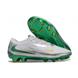 Nike Phantom 6 Low Elite Fg Vit Silver Grön
