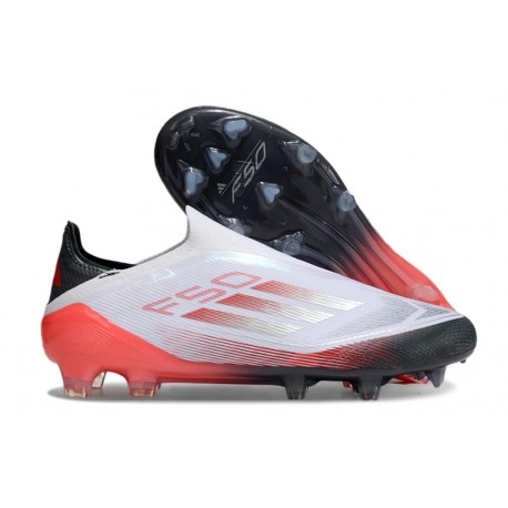 Fotbollsskor Adidas F50 Elite LL FG Vit Svart Röd 