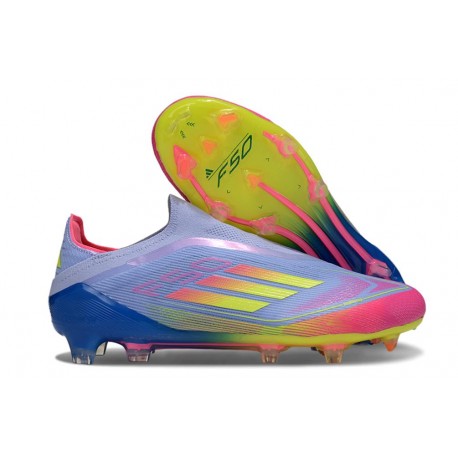 Fotbollsskor Adidas F50 Elite LL FG Blå Gul Rosa