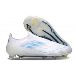 Fotbollsskor Adidas F50 Elite LL FG Vit Silver Blå