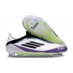 Fotbollsskor Adidas F50 Elite LL FG X Messi Vit Svart Lila