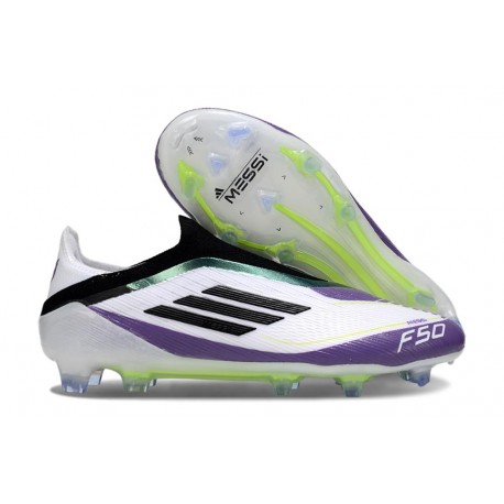 Fotbollsskor Adidas F50 Elite LL FG X Messi Vit Svart Lila