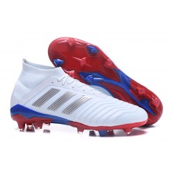 adidas Herr Fotbollsskor 2018 Predator 18.1 FG -Telstar Vit Röd