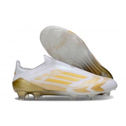 adidas F50 Elite Snörfria FG Vit Guld