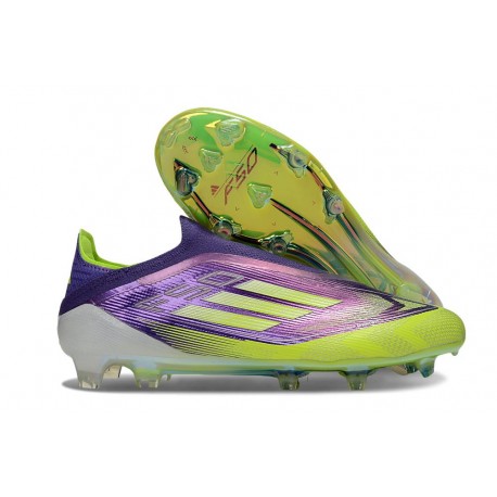 adidas F50 Elite Snörfria FG Lila Gul