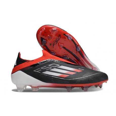 adidas F50 Elite Snörfria FG Svart Röd Vit