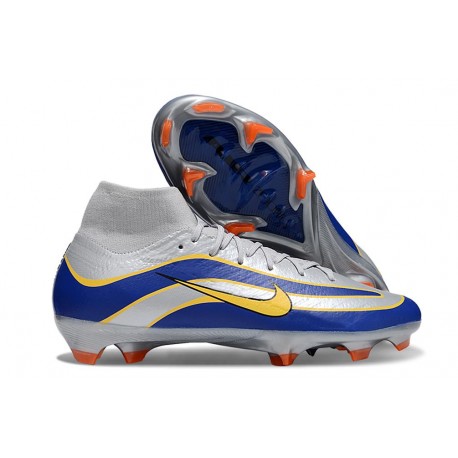 Fotbollsskor Nike Mercurial Superfly X Elite FG Silver Blå Gul