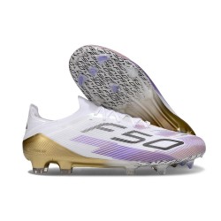 Fotbollsskor adidas F50 Elite FG Vit Lila Svart Guld
