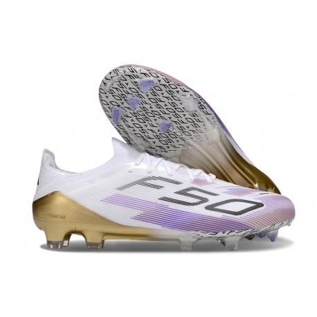 Fotbollsskor adidas F50 Elite FG Vit Lila Svart Guld