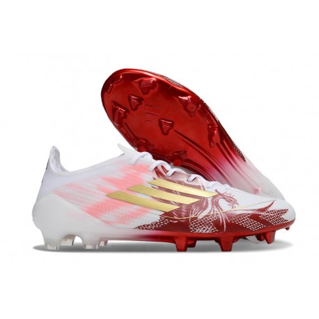 Fotbollsskor adidas F50 Elite FG Vit Röd Guld
