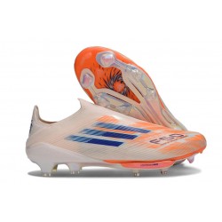 Fotbollsskor för Män adidas F50 + Snörlösa FG Orange Blå