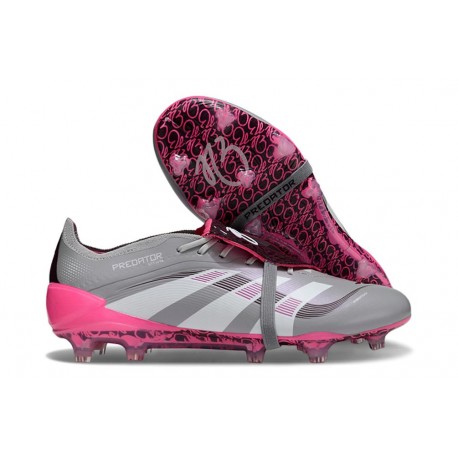 Adidas Predator Elite Tongue FG Grå Vit Rosa