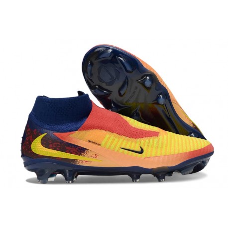 Fotbollsskor Nike Phantom 6 High Elite Fg X Haaland Orange Blå Svart