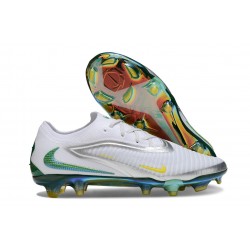Nike Phantom 6 Low Elite Fg Vit Silver Grön