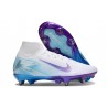 Nike Air Zoom Mercurial Superfly 10 Elite SG Vit Blå Lila