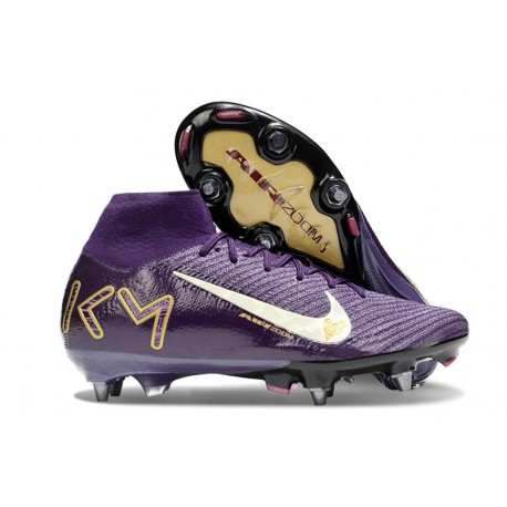 Nike Air Zoom Mercurial Superfly 10 Elite SG MBAPPE Lila Vit