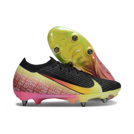 Nike Zoom Mercurial Vapor 16 Elite SG-Pro Svart Gul Blå Grön