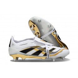 adidas Predator Elite Fold Over Tongue SG fotbollsskor Vit Guld Svart