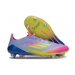 adidas F50 Elite SG fotbollsskor Blå Gul Rosa