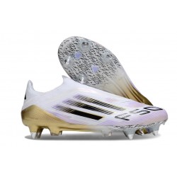 adidas F50 Elite Snörfria SG-Pro Vit Svart Guld