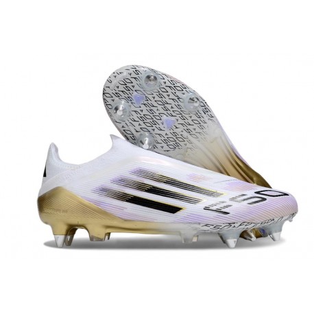 adidas F50 Elite Snörfria SG-Pro Vit Svart Guld
