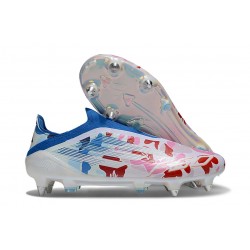 adidas F50 Elite Snörfria SG-Pro Vit Röd Blå