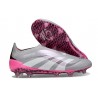adidas Predator Elite Snörfria FG Grå Vit Rosa