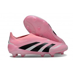 adidas Predator Elite Snörfria FG Rosa Svart