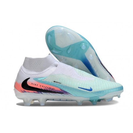Fotbollsskor Nike Phantom 6 High Elite Fg Blå Vit Orange