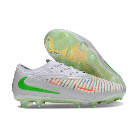 Fotbollsskor Nike Phantom 6 Low Elite FG X EAFC26 Vit Grön Röd