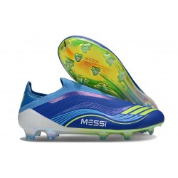 Fotbollsskor för Herrar adidas F50 Elite Laceless FG X MESSI Blå Gul