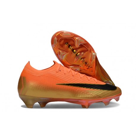 Fotbollsskor Nike Mercurial Vapor XVI Elite FG Gräs Orange Svart Guld