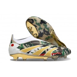 adidas Predator Elite Snörfria FG Grön Svart Guld