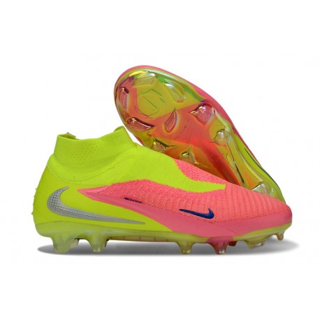 Fotbollsskor Nike Phantom 6 High Elite Fg Rosa Gul