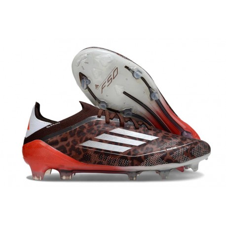 Fotbollsskor adidas F50 Elite FG Leopard Silver Röd 