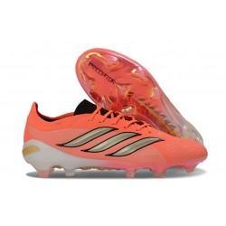 Fotbollsskor för Män Adidas Predator Elite L FG Röd Guld Svart