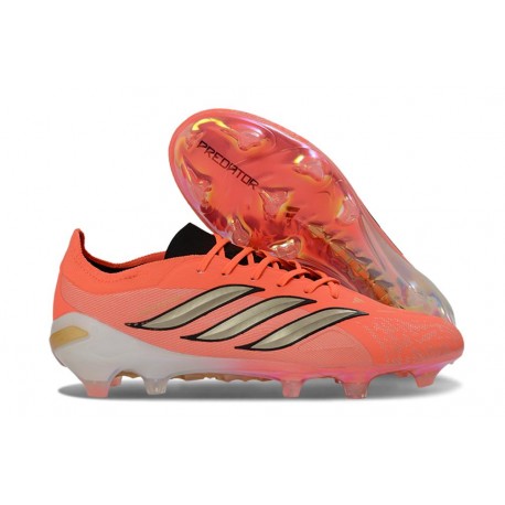 Fotbollsskor för Män Adidas Predator Elite L FG Röd Guld Svart