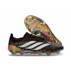 Fotbollsskor för Män Adidas Predator Elite L FG Svart Guld Vit