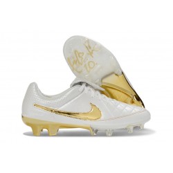 Nike Tiempo Maestro Elite FG Fotbollsskor Vit Guld