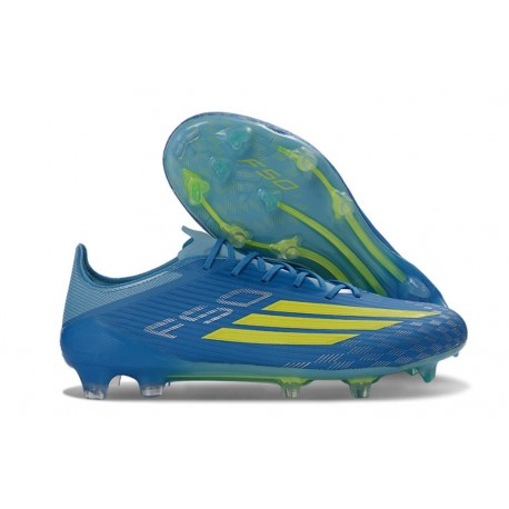 Adidas F50 Elite FG Fotbollsskor X MESSI Blå Gul