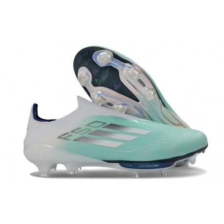 Adidas F50+ Laceless Elite FG Fotbollsskor Grön Silver Vit